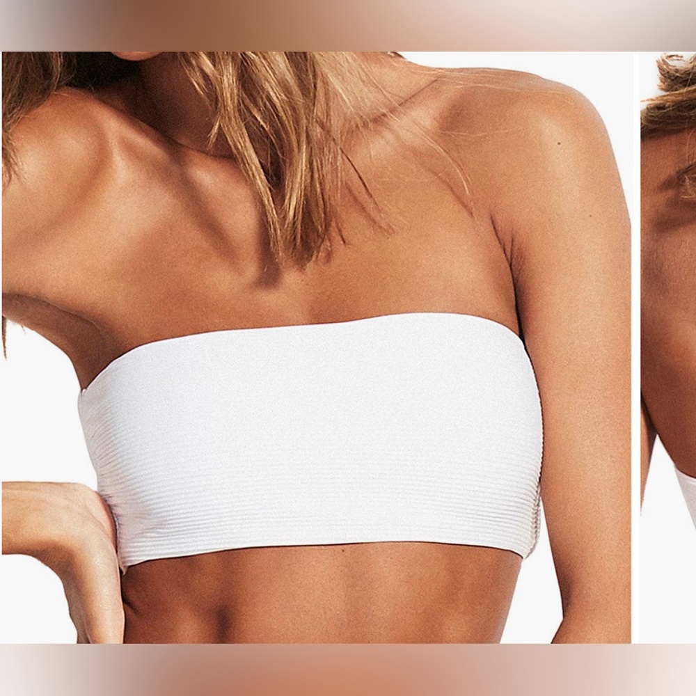 Seafolly Swim Bandeau White Bikini Top 🤍